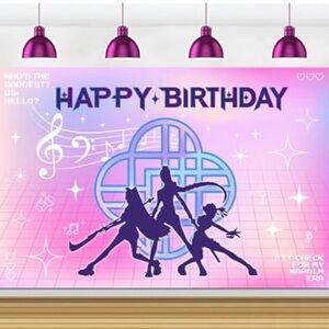 Demon Hunters. Happy Birthday Backdrop 3 x 5,Netflix Kpop Group Demon Hunters